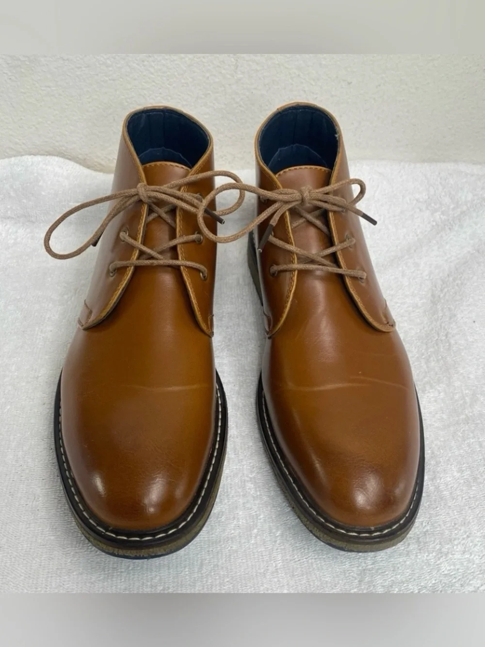 Hawke & Co Men's Kalahari Cognac Brown Memory Foam Chukka Boots Size 9.5 Classic